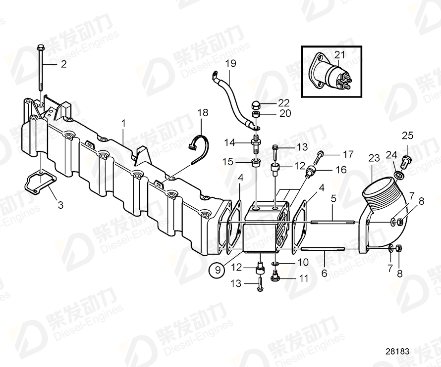 volvo penta O-ring 20498524 Drawing volvo penta O-ring 20498524 Drawing